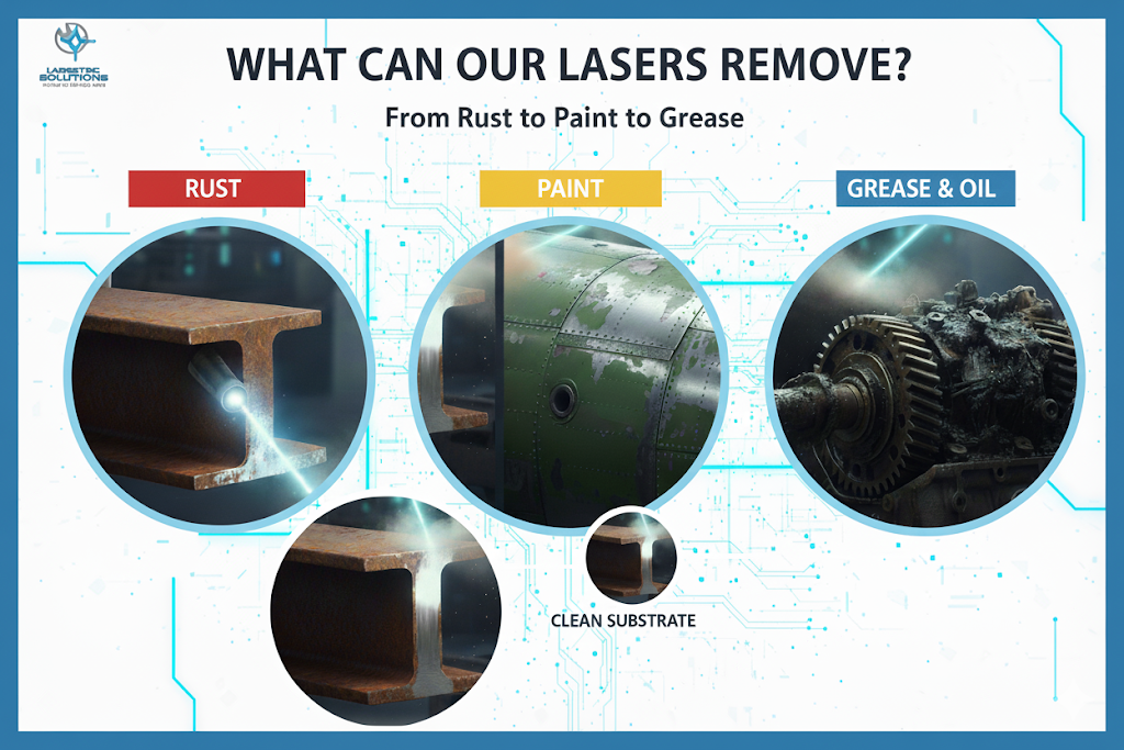 What Can Our Lasers Remove? From Rust to Paint to Grease